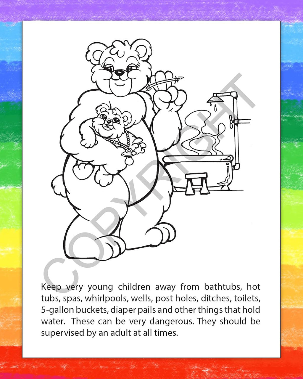 ZOCO – Pool and Water Safety – Custom Coloring Books (250 Bulk Pack, Without Crayons) – Prevent Drowning and Water Safety Awareness Handout for Kids