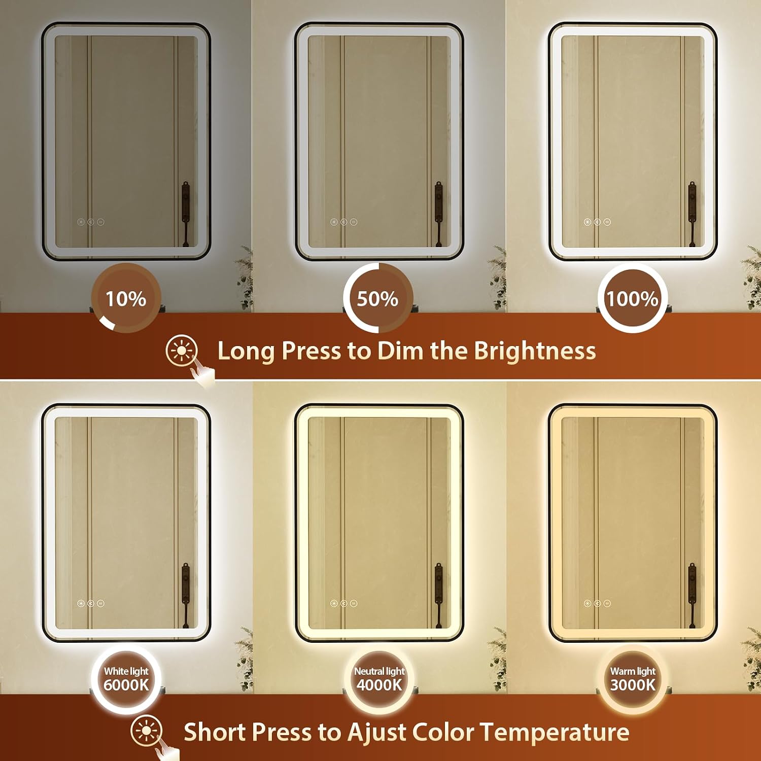 20x28 Inch Black Framed LED Bathroom Mirror with Lights, Built-in Bluetooth Speaker, Dimmable Lighted Bathroom Vanity Mirror with 3 Colors, Backlit + Frontlit, Memory, Anti-Fog