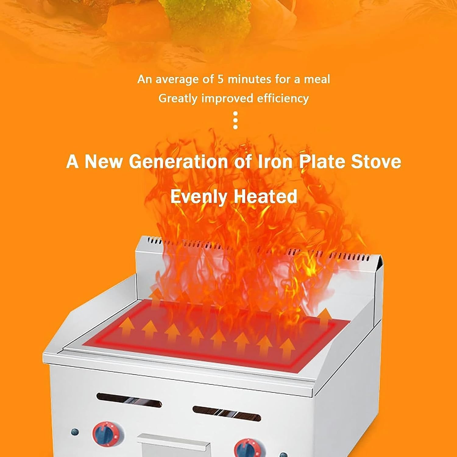 Restaurant Gas Griddle 2 Burner Heavy Duty Manual Flat Top | Stainless Steel Portable Grill Propane Gas Countertop for BBQ Home Kitchen