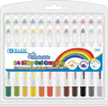 BAZIC PRODUCTS Silky Gel Crayons 24 Color, Washable Blendable Non Toxic Watercolor Crayon for Coloring Book (24/Pack), 12-Packs