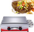 Commercial Propane Gas Griddle, Elite Kitchen Supply Countertop Flat Top Grill Propane Countertop Griddle with 2 Burners,Adjustable Temperature, Restaurant Kitchen C-718-One Size
