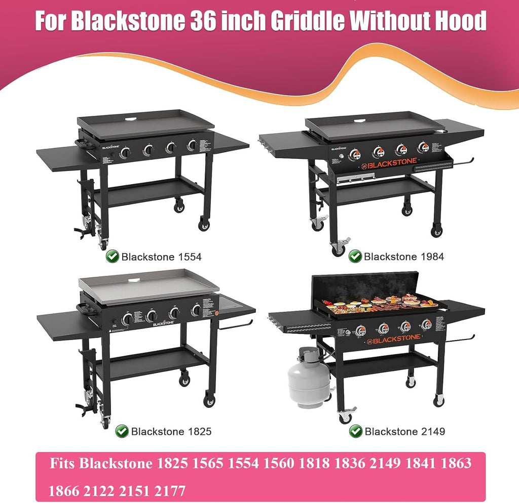Griddle Lid Back-hinged Design for 36' Blackstone Griddle, Nexgrill, Member Mark Griddle and Other 36'' griddles, Hard Cover Hood with Handle for 36 Inch Blackstone Table Top Griddles