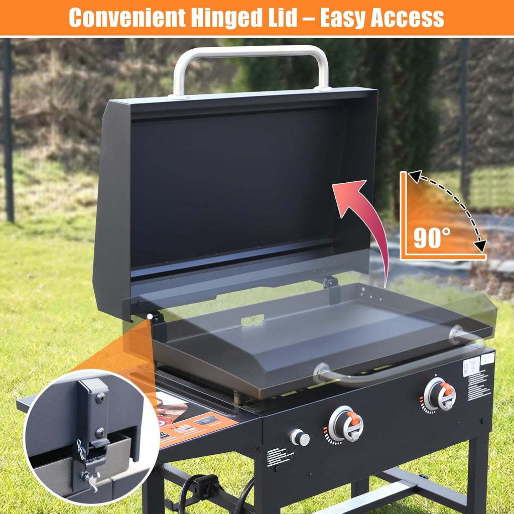Griddle Lid for 28' Blackstone Griddle, Hard Cover with Durable Handle – Heat Retaining, Fits 28' Griddles Models 1517, 1853, 1605, 1803, 1839, 1856, 1885, 1924, 1983, 2094, 2137, 2145