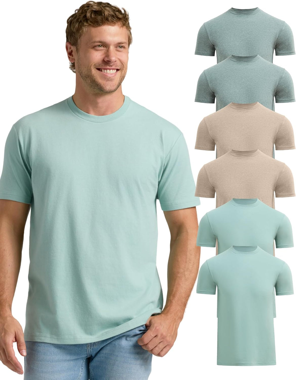 True Classic Mens T-Shirts – Short Sleeve Crew Neck T Shirts for Man, Cotton Blend Plain Novelty Men's T-Shirts