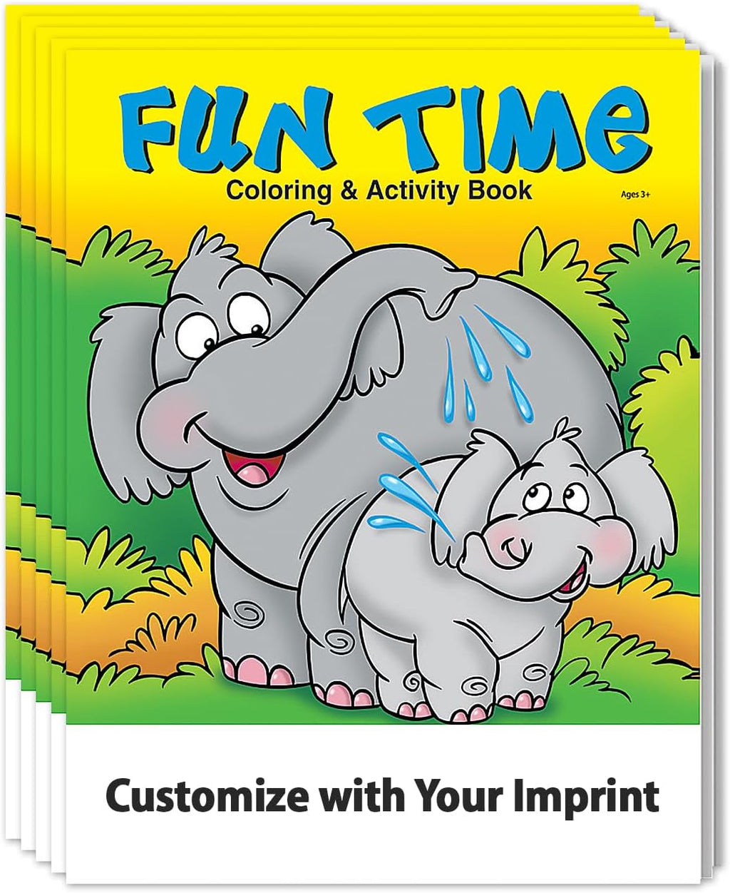 ZOCO – Fun Time – Custom Promotional Coloring Books (250 Bulk Pack, Without Crayons) – Classroom Handout, Party Favors – Games, Puzzles, Activities for Kids