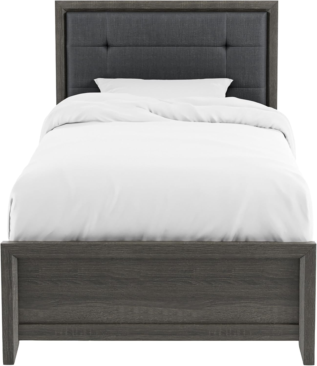 Furniture of America Livorn 3-Piece Gray Wood Bedroom Set - Twin + 2 Nightstands