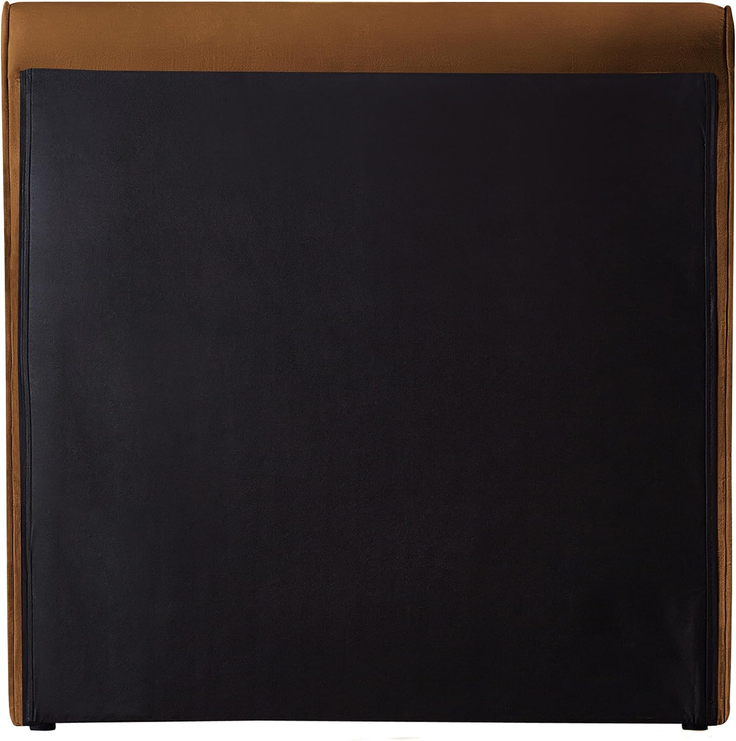 Meridian Furniture SloanSaddle-T Sloan Collection Modern | Contemporary Velvet Upholstered Twin Bed with Rich Soft Saddle Velvet, Curved Headboard and Footboard, 44.5' W x 92' D x 45' H, Saddle, Twin