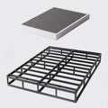 Bedsnus California King Size Box Spring and Cover Set, 5 Inch Low Profile Metal BoxSpring, Heavy Duty Structure Mattress Foundation, Noise Free, Non-Slip, Easy Assembly