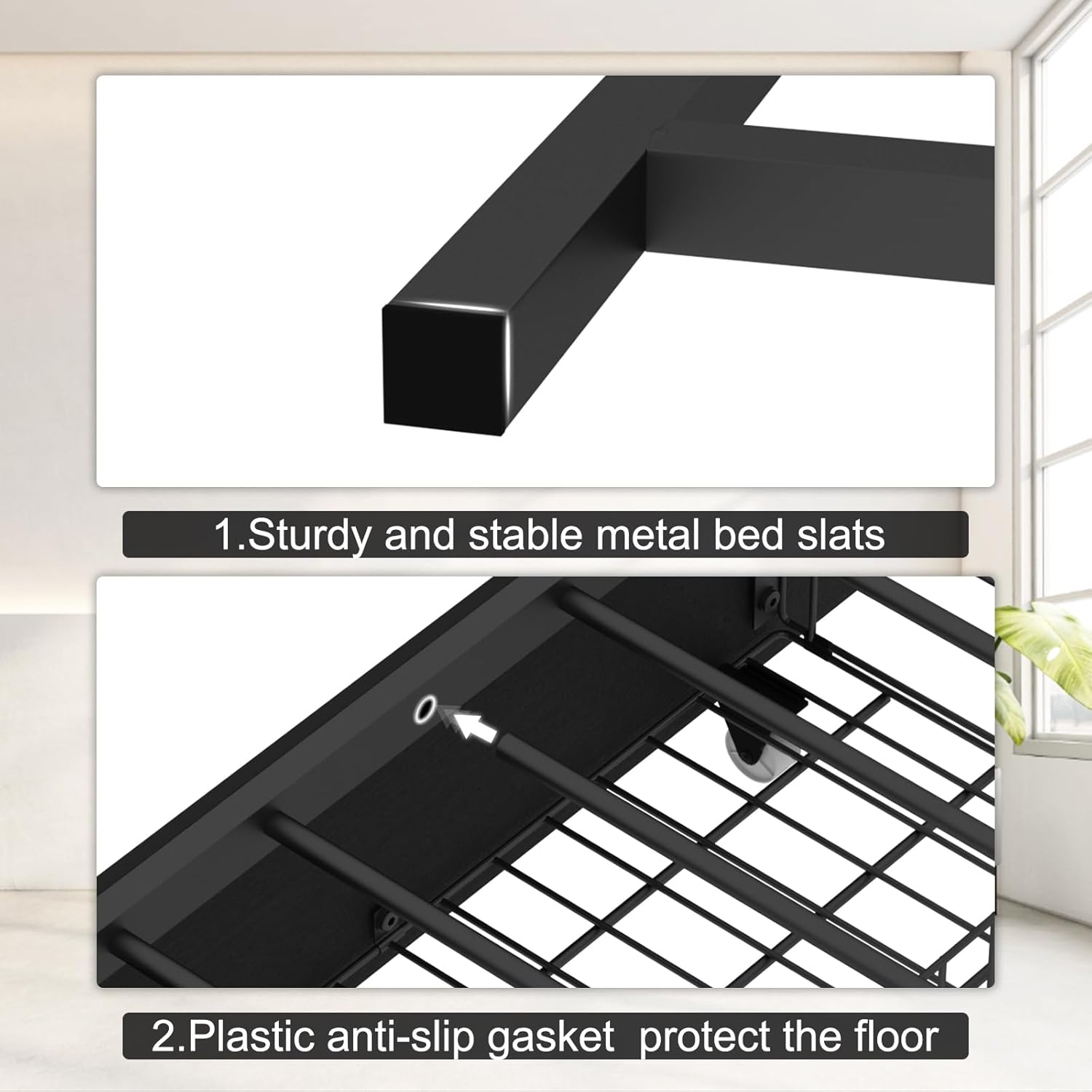 Bellemave Twin Corner Bed Frame with Storage, Twin Size Captains Bed with Charging Station and LED Light, Wood Daybeds with L-Shaped Bookcase and 2 Drawers, Black