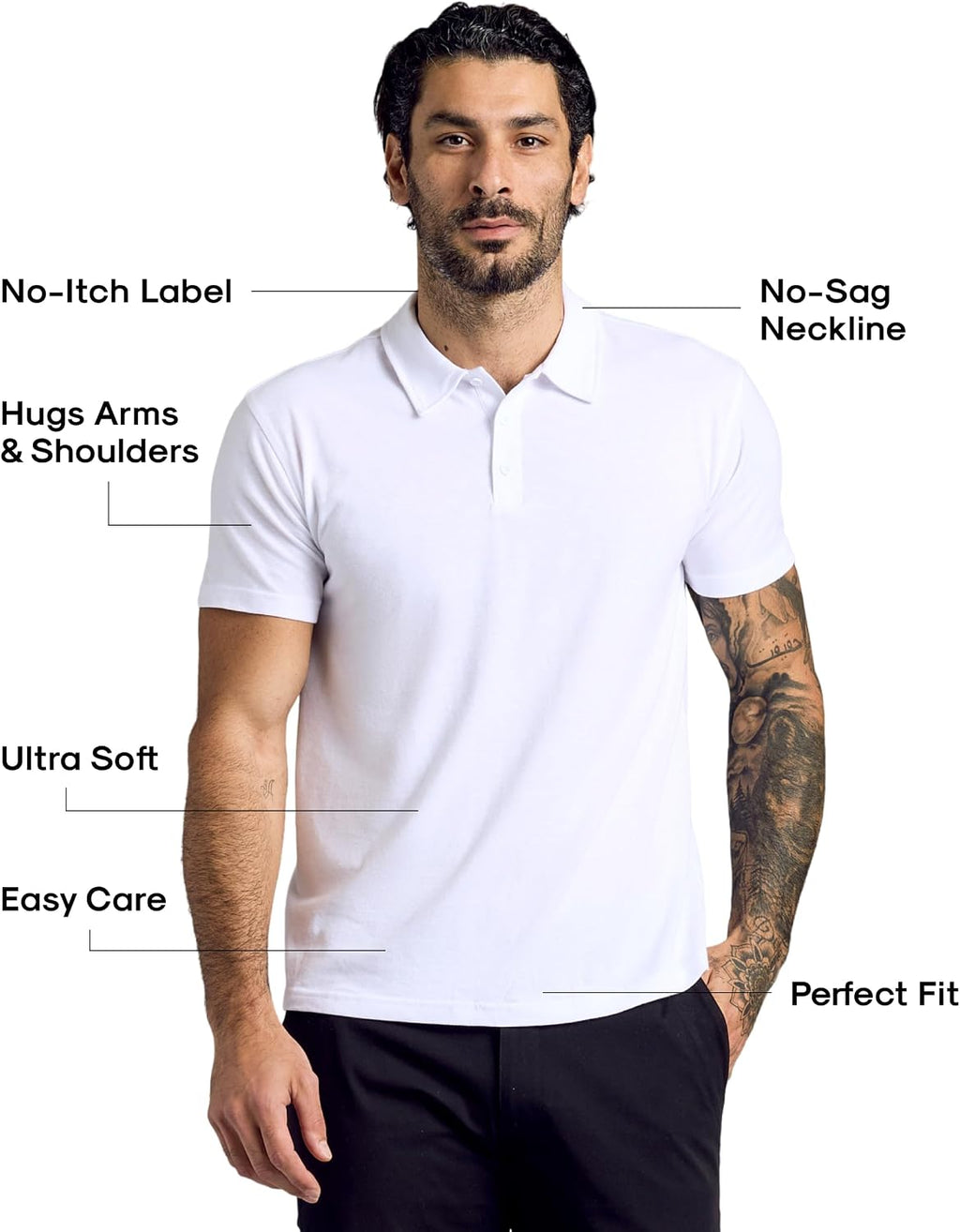 True Classic Novelty Polo Shirts for Men – Mens Polo Shirts Short Sleeve Cotton, Dry Fit Golf Shirt for Men