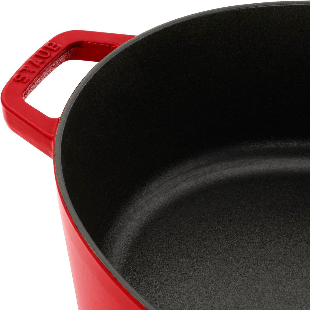 Staub Cast Iron 6.25-qt Shallow Oval Dutch Oven - Cherry