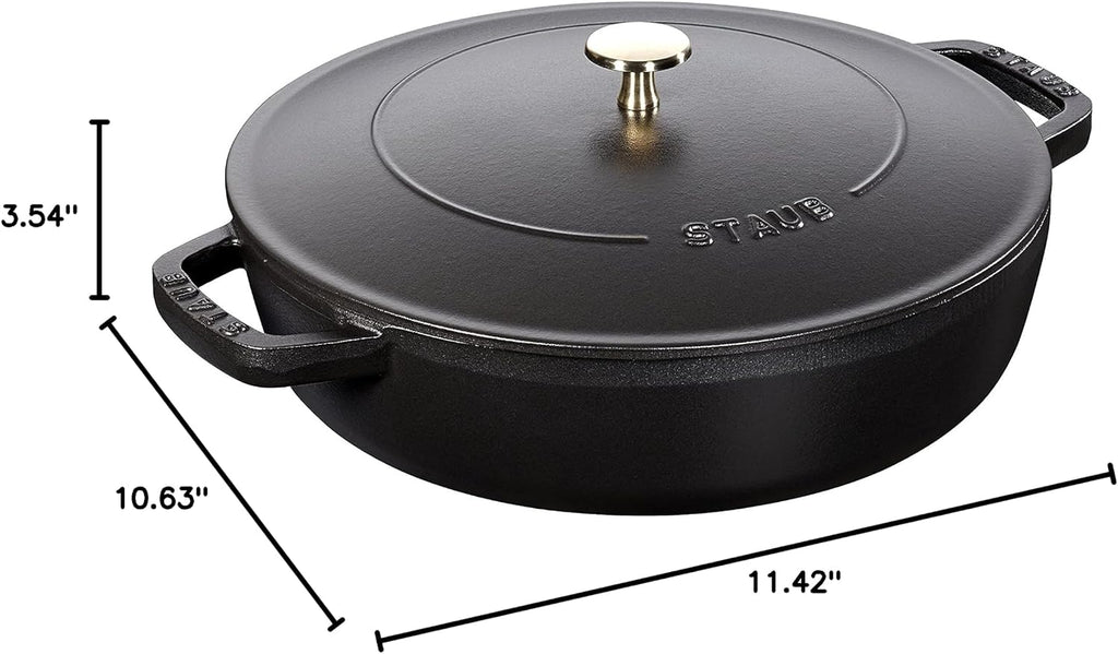 Staub 40511 473/0 with Chistera Black Cast Iron 24 cm