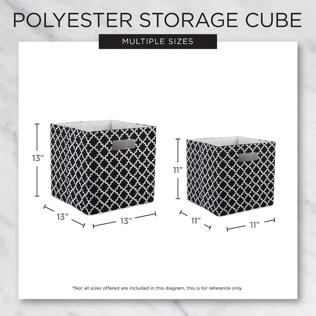 DII Non Woven Polyester Storage Bin, Polka Dot, White & Gold, Small Set of 4 (Pack of 6)