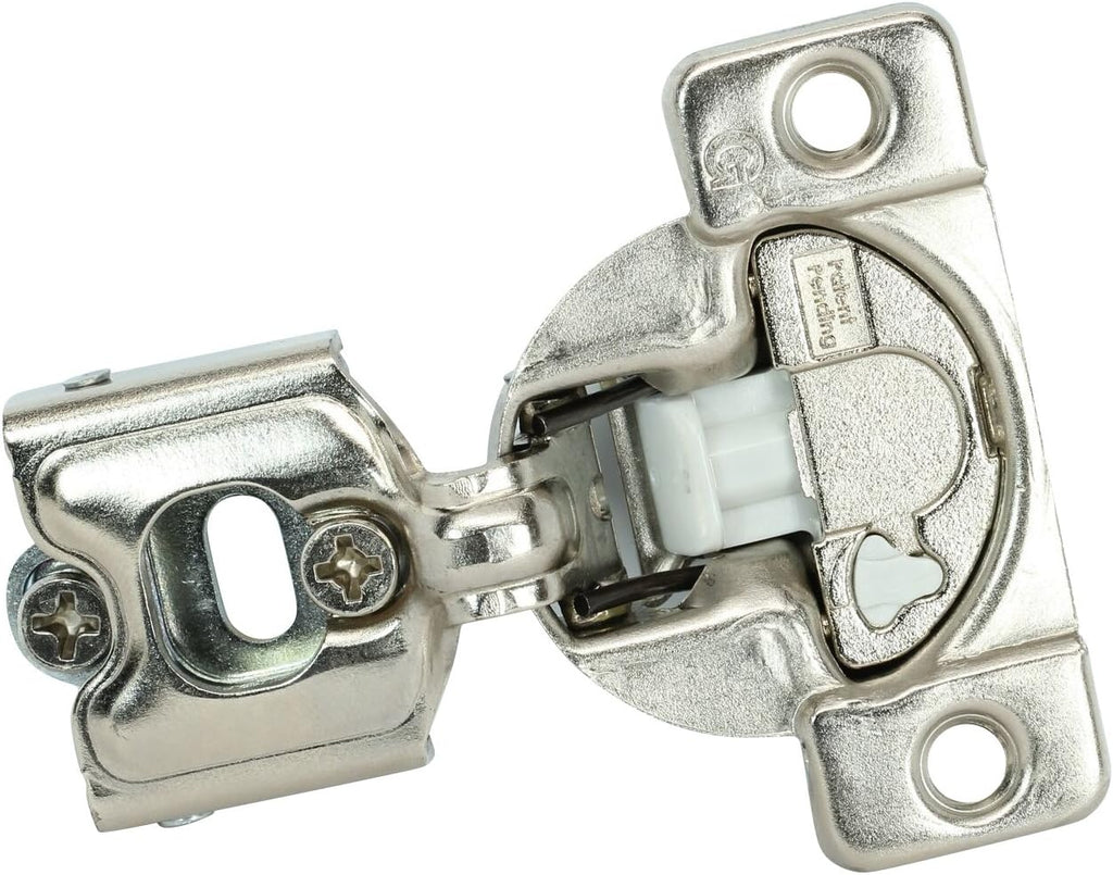 Rok Hardware 50 Pack Grass TEC 864 108 Degree 1/4' Overlay 3 Level Soft Close Screw On Compact Cabinet Hinge 04429A-15 3-Way Adjustment 45mm Screw Hole Pattern