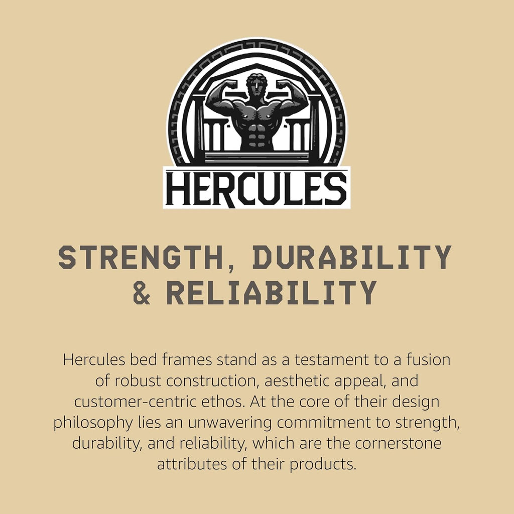Hercules 4 Inch Low Profile Foundation Mattress Box Spring Replacement, Queen