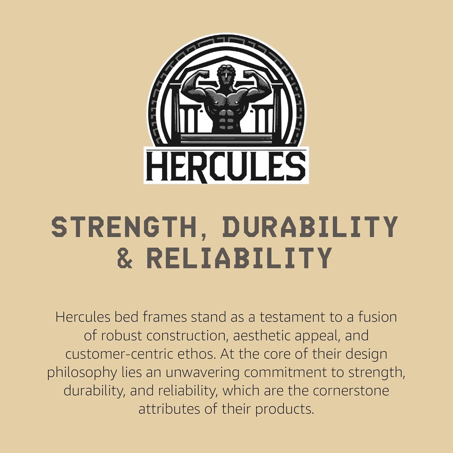 Hercules 4 Inch Low Profile Foundation Mattress Box Spring Replacement, Queen