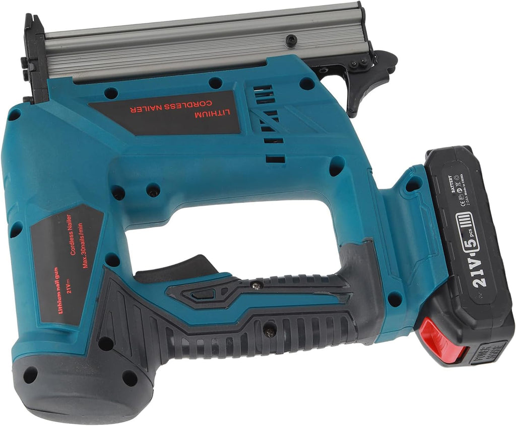 Lithium Batterypowered Nailer, Reduces Batterypowered Brad Nailer for Woodworking (US Plug 100‑220V)