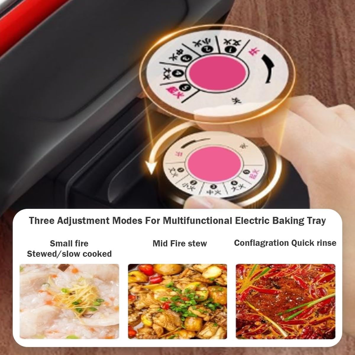 Electric Flat Top Grill, Electric Griddle, Flattop Grills Indoor Safely Washable, Suitable for Frying Grilling Stir Frying(red,30 * 30 * 6)