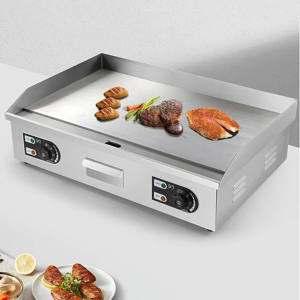Electric Countertop Griddle Grill, 4400W Commercial Electric Countertop Griddle with Adjustable Temperature Control 122°F-572°F, Electric Flat Top Grill, for Kitchen
