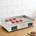 30' Electric Countertop Flat Top Griddle, 3000W Commercial Stainless Steel Griddle, 122-572°F Adjustable Temperature Cast Iron Grill