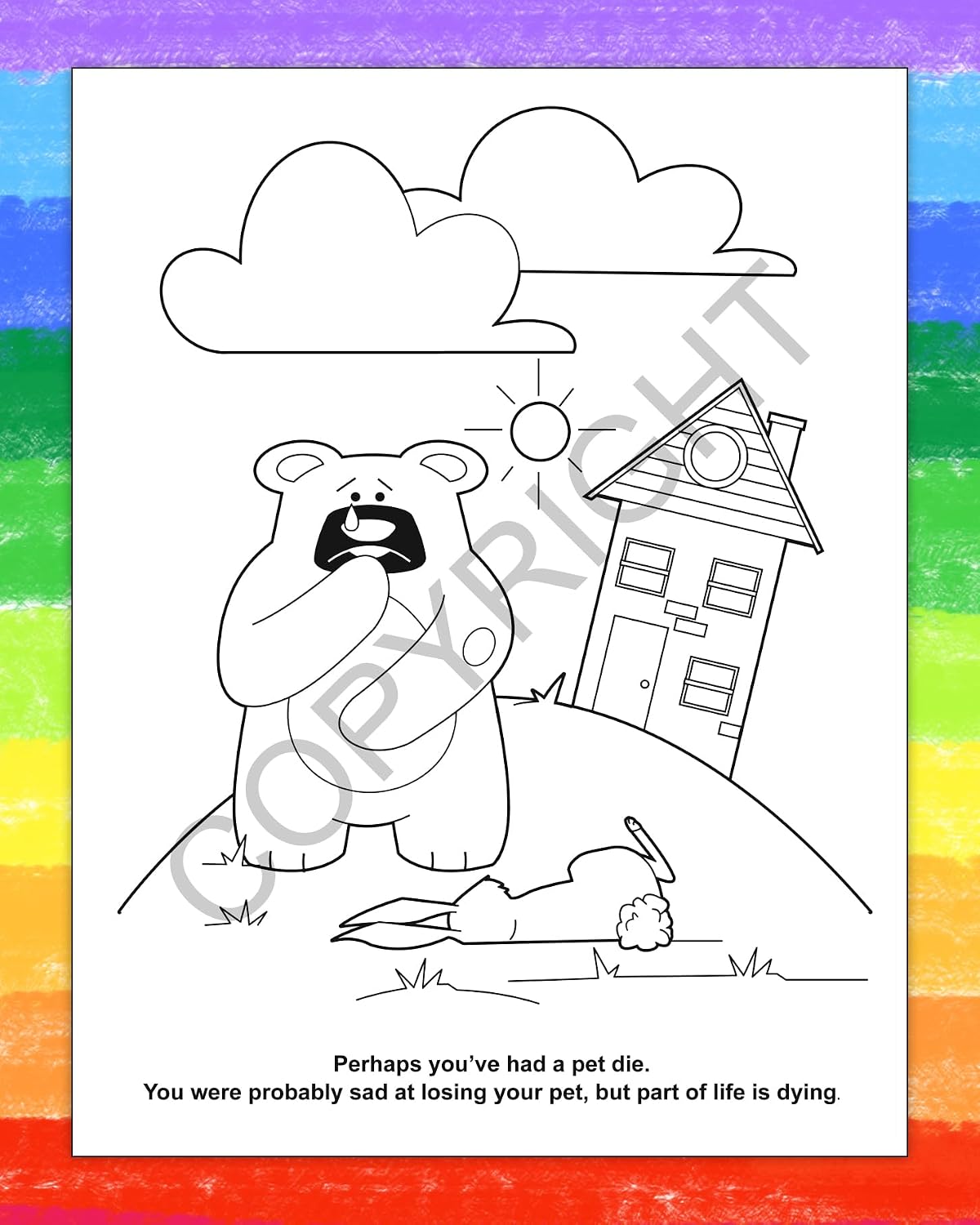 ZOCO – Losing a Loved One – Custom Educational Coloring and Activity Books (250 Bulk Pack, Without Crayons) – Funeral Home, Church Handouts for Kids – Add Your Imprint