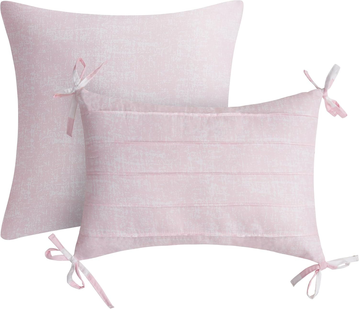 Juicy Couture Cabana Stripe Reversible Bedding Set - Queen/Full Size - Dogwood Pink/White Stripe Print – 6 Piece Set – Includes 1 90' x 90' Comforter, 3 Decorative Pillows, 2 Shams