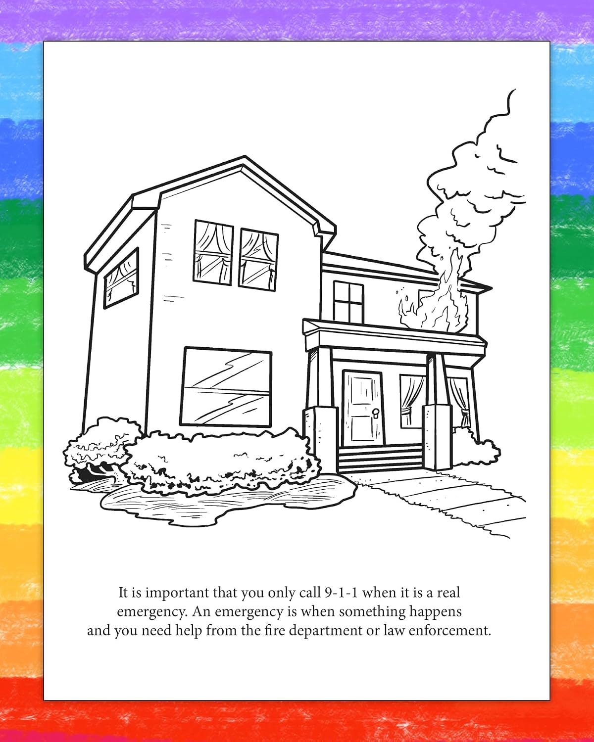 ZOCO – Learn About 911 – Custom Promotional Coloring Books (250 Bulk Pack, with Crayons) – EMT, EMS Dispatcher, Police, Sheriff, Fire Department Handout for Kids