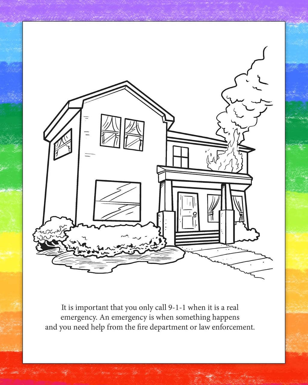 ZOCO – Learn About 911 – Custom Promotional Coloring Books (250 Bulk Pack, Without Crayons) – EMT, EMS Dispatcher, Police, Sheriff, Fire Department Handout for Kids