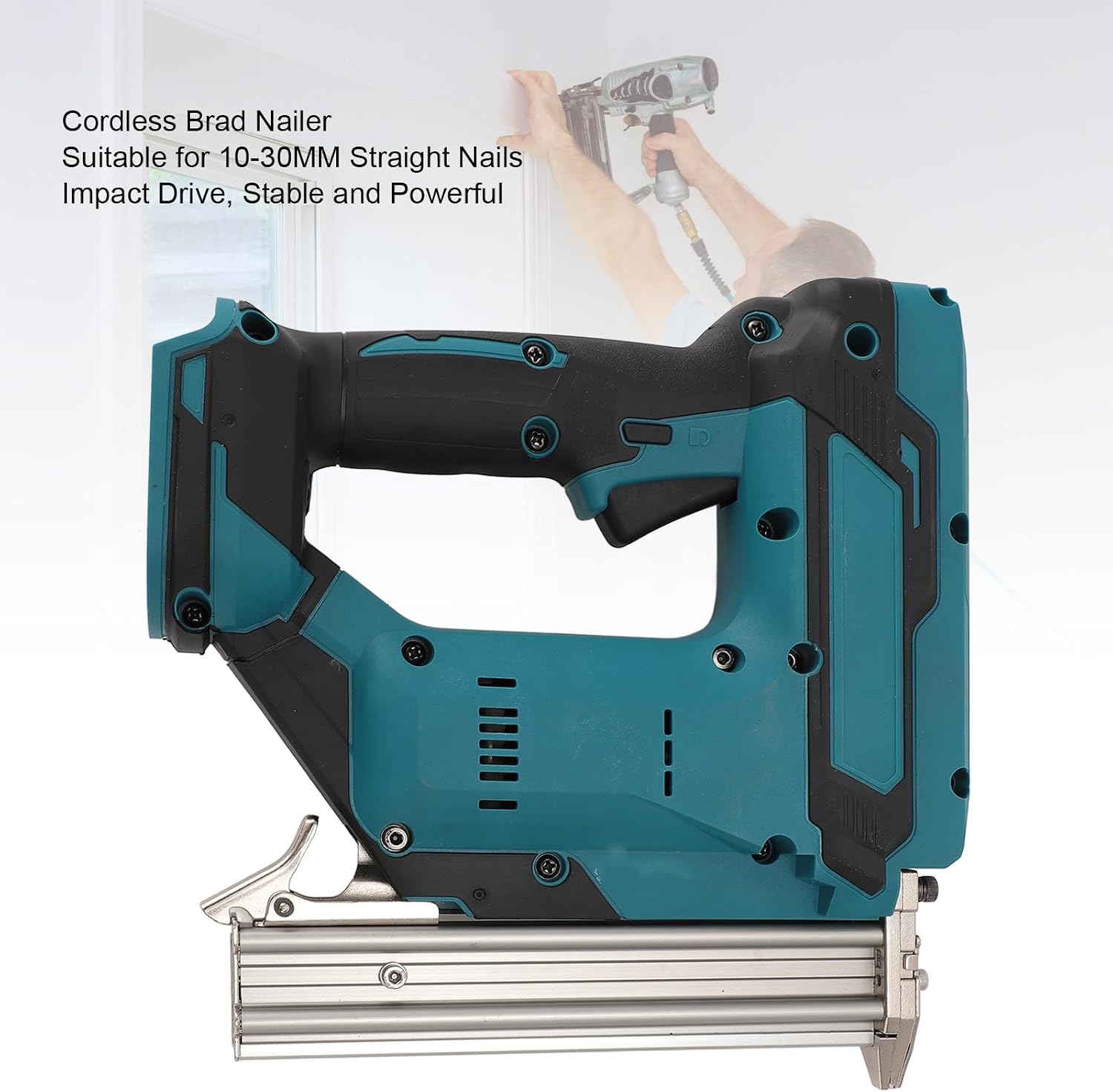 18V Cordless BL1850 Battery Powered Nail Gun with Depth Adjustment Impact Drive Technology for Woodworking DIY Compatible with B Series 18V Li Batteries