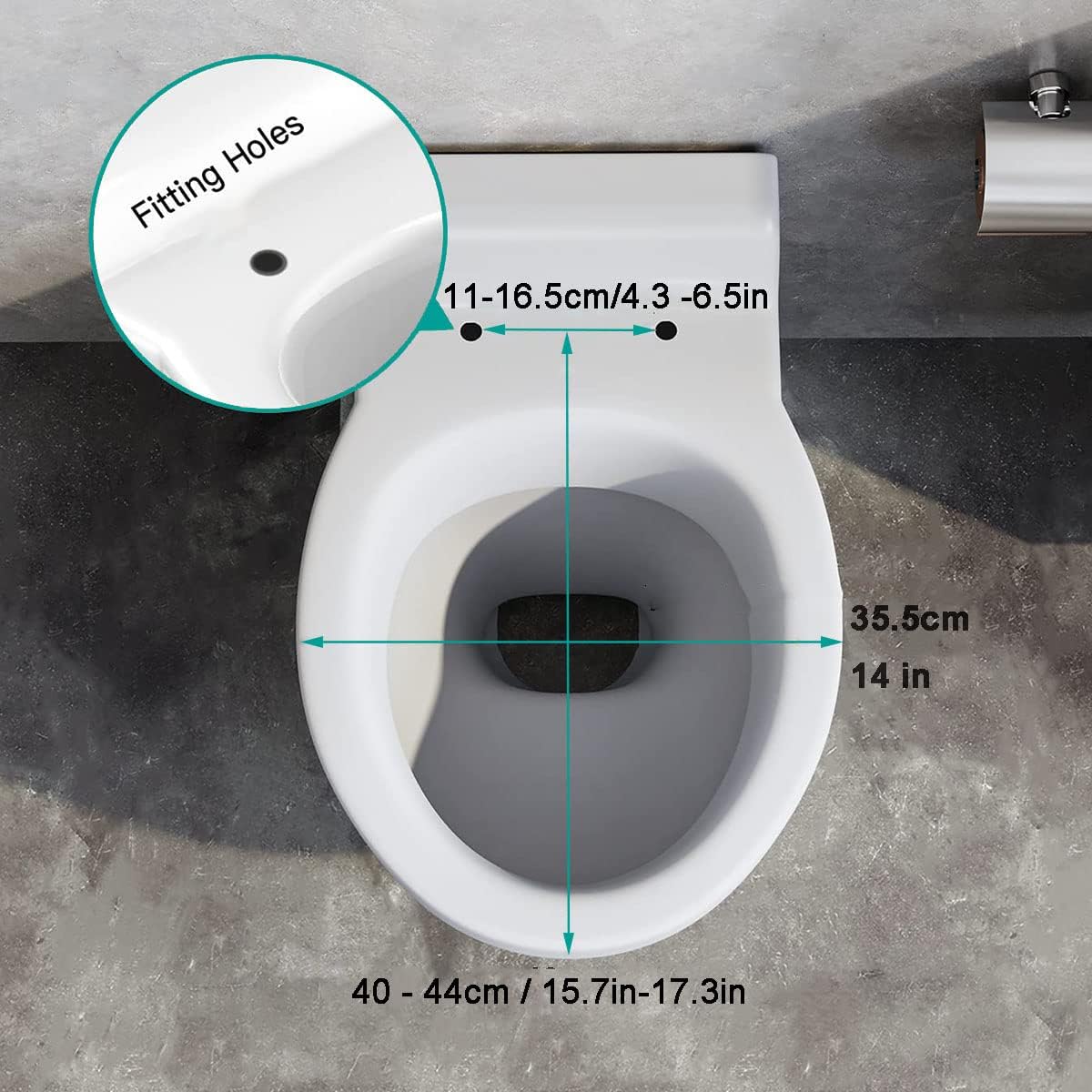 Toilet Seat Soft Close Toilet Seat Commercial Open Front Toilet Seat with Cover, Soft Close Toilet Seat Plastic Large Opening(Round)