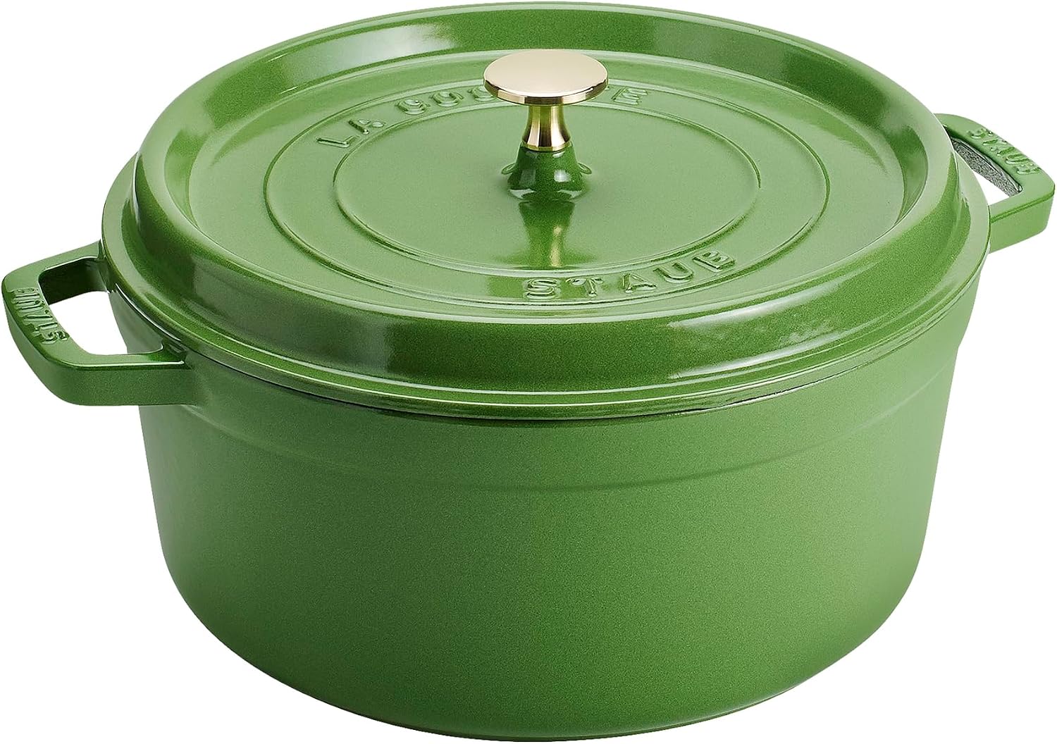 STAUB Cast Iron 5.5-qt Round Cocotte - Pistachio