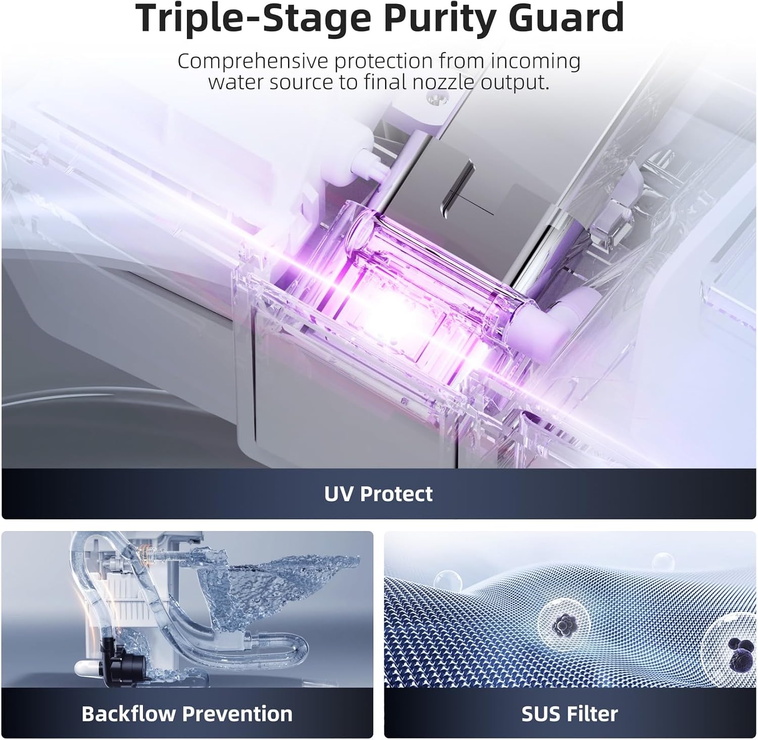 Smart Toilet with Bidet Built-in - ADA Height, Foot Sensor Lid Open & Close, One Piece Bidet Toilet with Tank and Pump, 12' Rough-in Toilet Bidet, RKS-X700