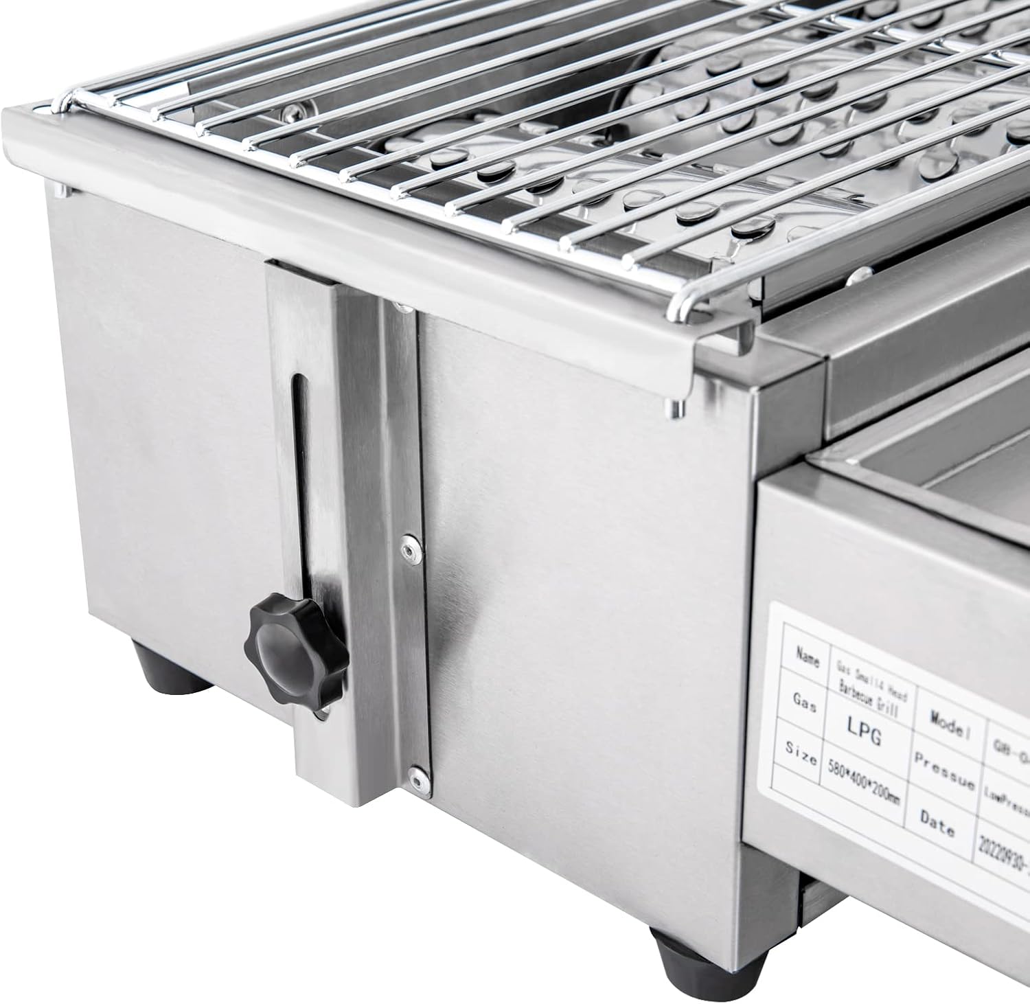 Tabletop Grill Smokeless BBQ with 4 Burners Portable Gas Barbecues Griddle with 4 Independent Switches Gas Grill Griddle for parties, backyard barbeques, Camping, Tailgating or Picnicking