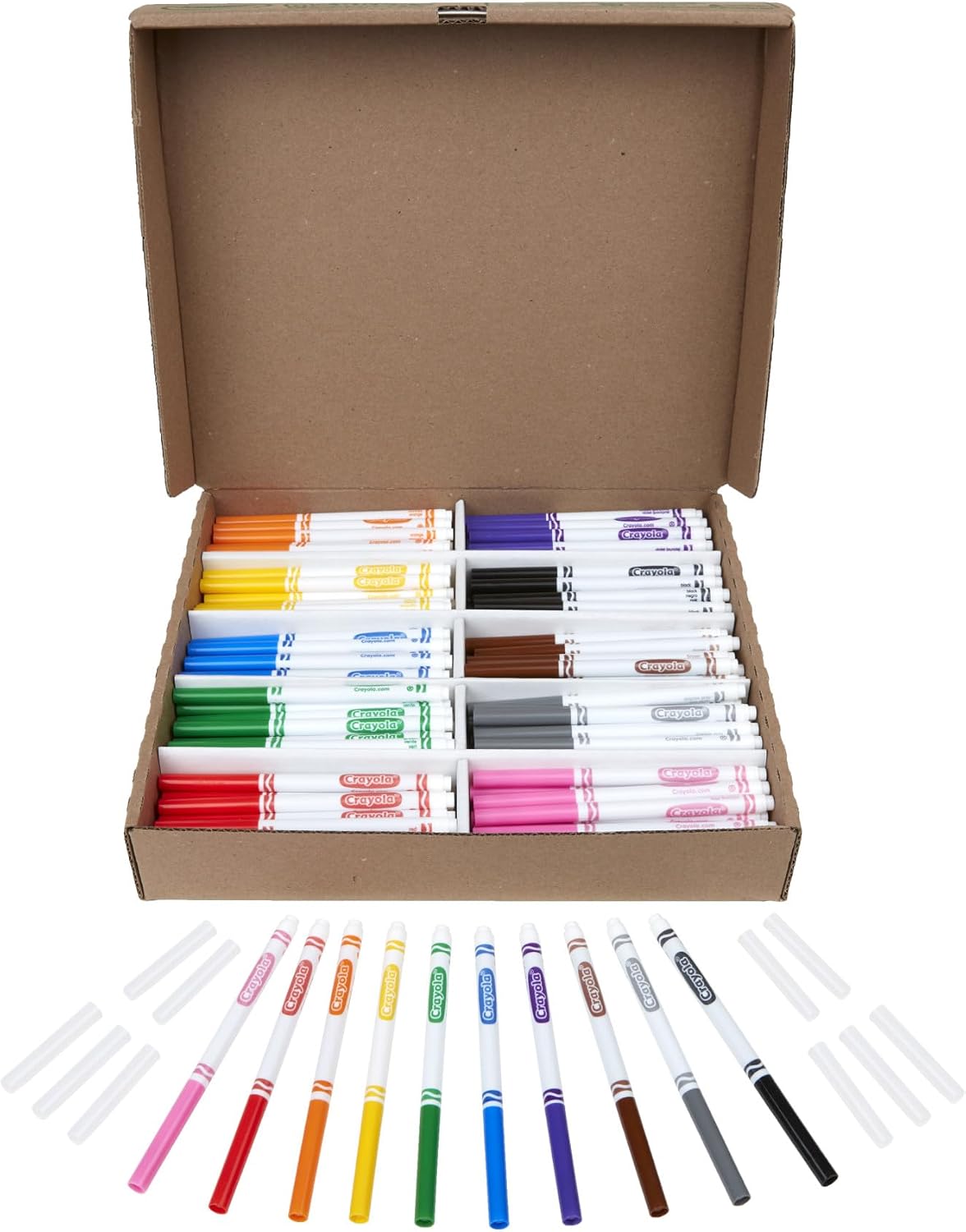 Crayola Fine Line Markers Classpack, Bulk Kids' Markers For Preschool, Kindergarten, Elementary School Classrooms, Teacher Classroom Must Haves, (Pack of 400)