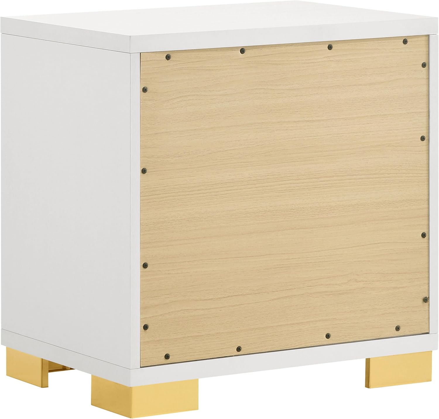 Coaster Home Furnishings Marceline Contemporary 5-Piece Bedroom Set Twin Size LED Panel Bed Frame 51-inch Headboard White 222931T-S5