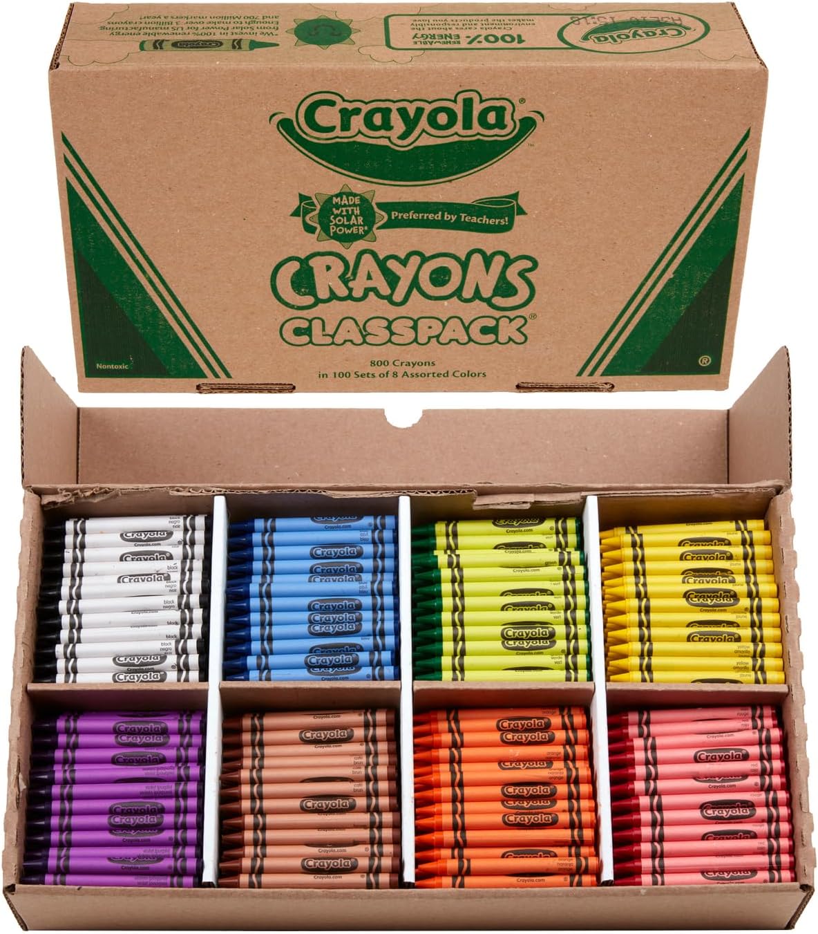 Wholesale CASE of 5 - Crayola 8-Color Classpack Crayons-Crayon Classpack,Regular 3-5/8'x5/16',800/BX,8 Assorted Clrs