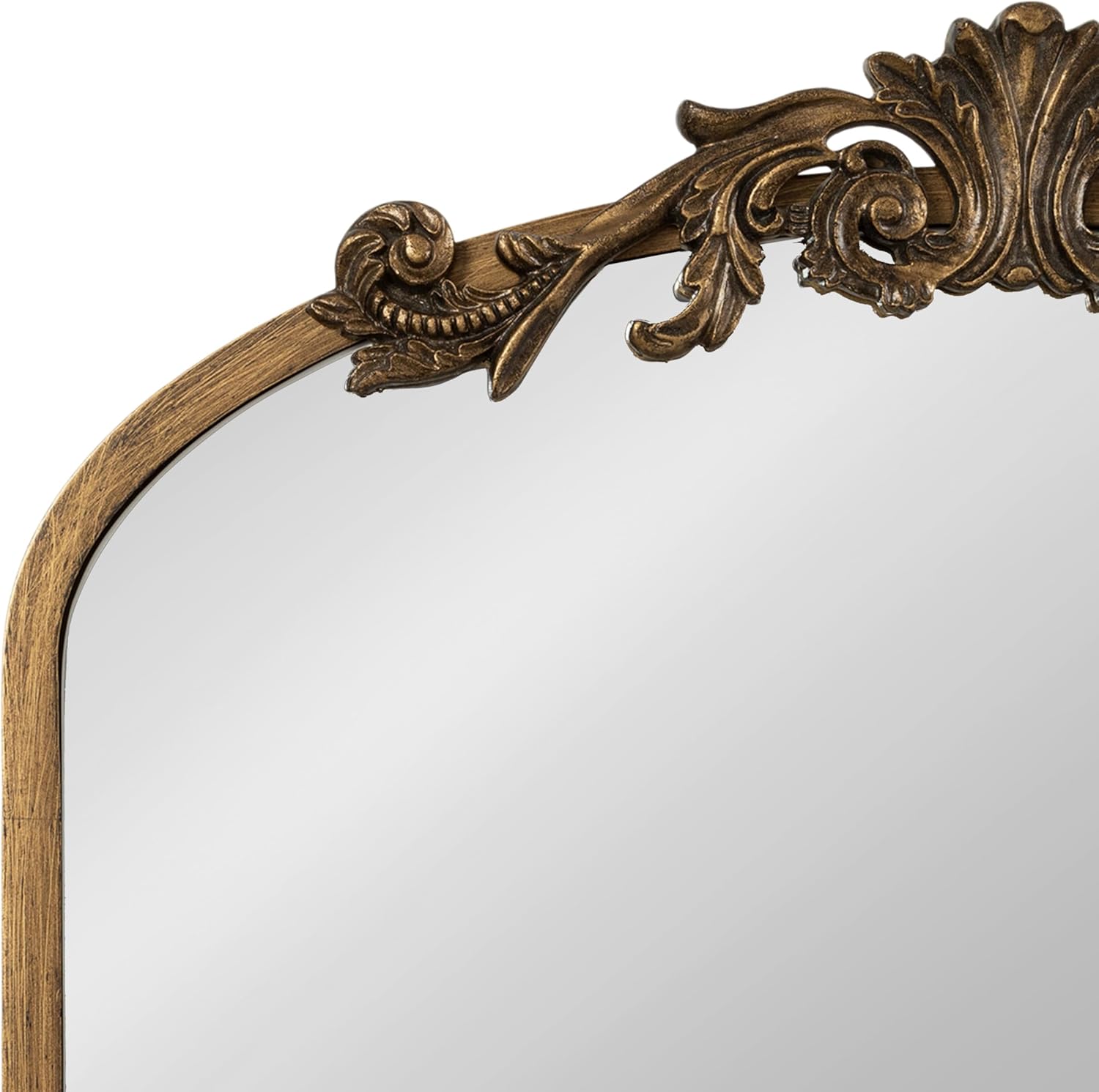 Kate and Laurel Arendahl Vintage Arched Jewelry Cabinet with MIrror, 20 x 6 x 30, Gold, Mirrored Arch Wall Cabinet for Bathroom Storage or Bedroom Jewelry Station with Soft-Close Hinges