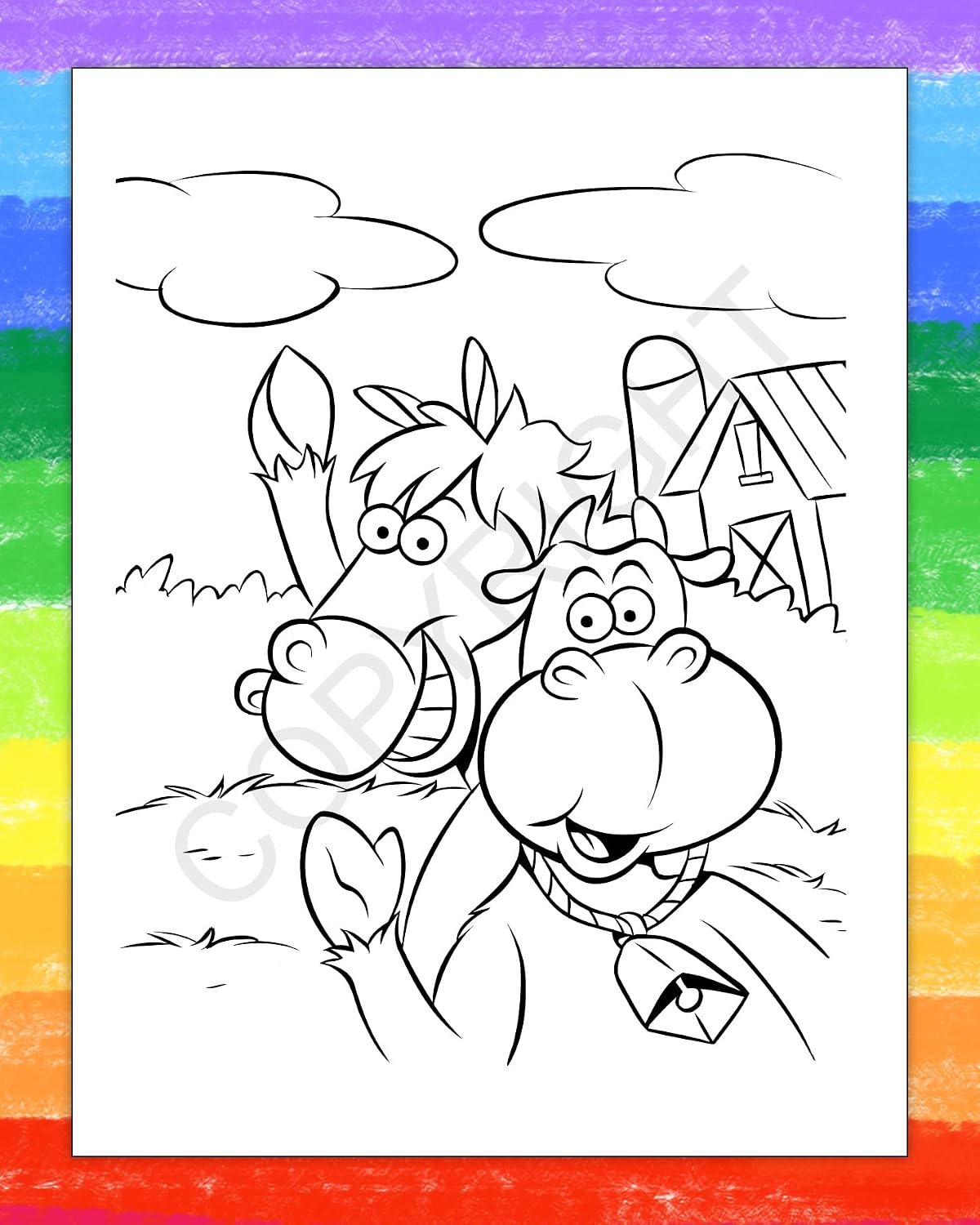 ZOCO – Animals on the Farm – Custom Coloring Books (250 Bulk Pack, With Crayons) – Petting Zoo Party Favors – Games, Puzzles, Activities – Gifts for Kids
