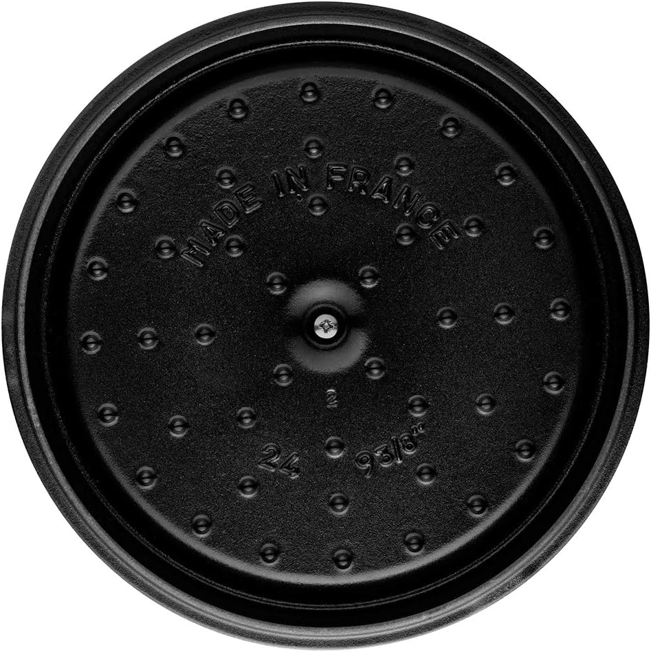 STAUB 1003317 Cast Iron Roaster/Cocotte, Round, 28 cm, 6.7 L, La Mer