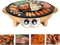Electric Flat Top Grill, Electric Griddle, Flattop Grills Indoor Safely Washable, Suitable for Frying Grilling Stir Frying(Gold,52 * 44 * 9.5)