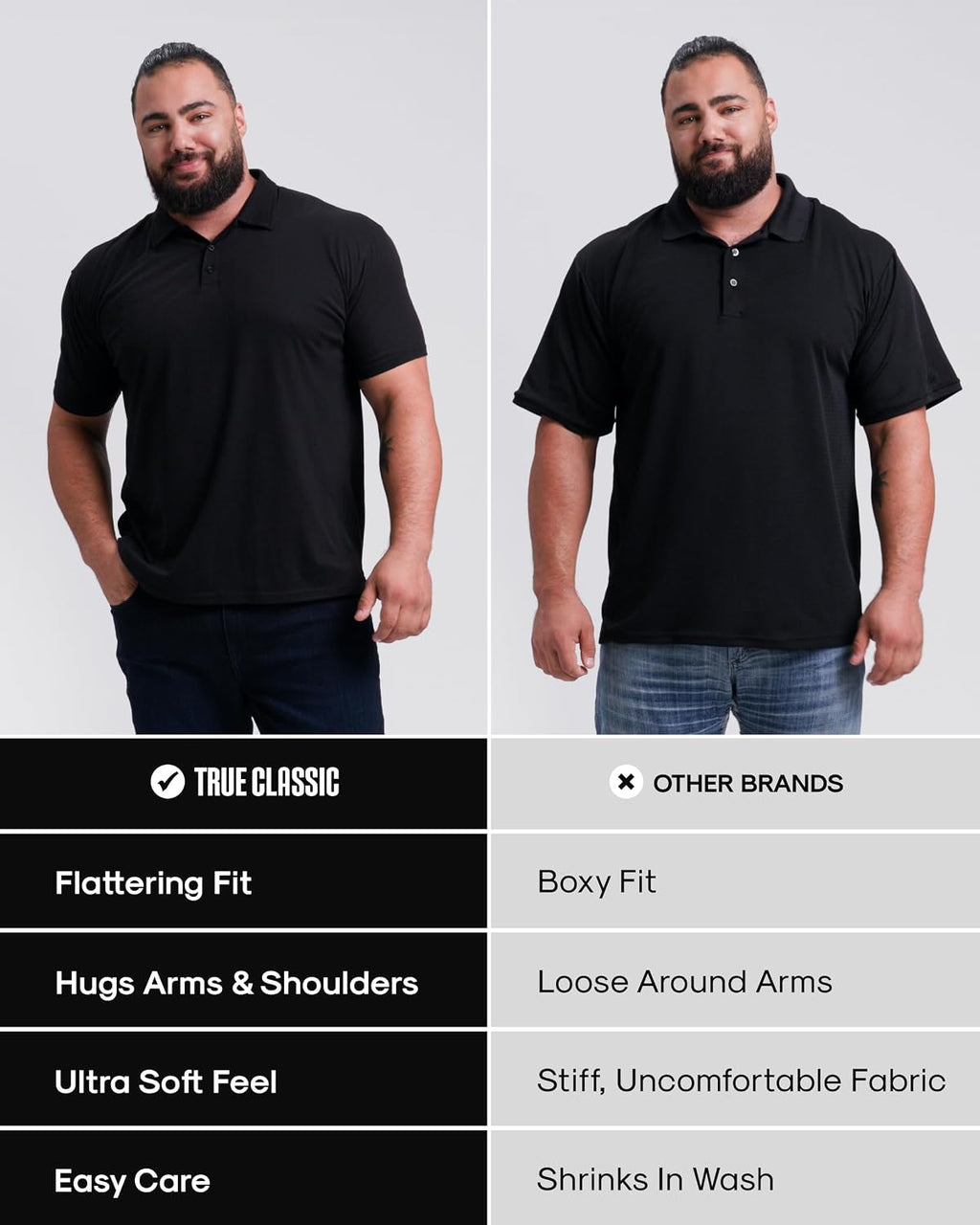 True Classic Novelty Polo Shirts for Men – Mens Polo Shirts Short Sleeve Cotton, Dry Fit Golf Shirt for Men