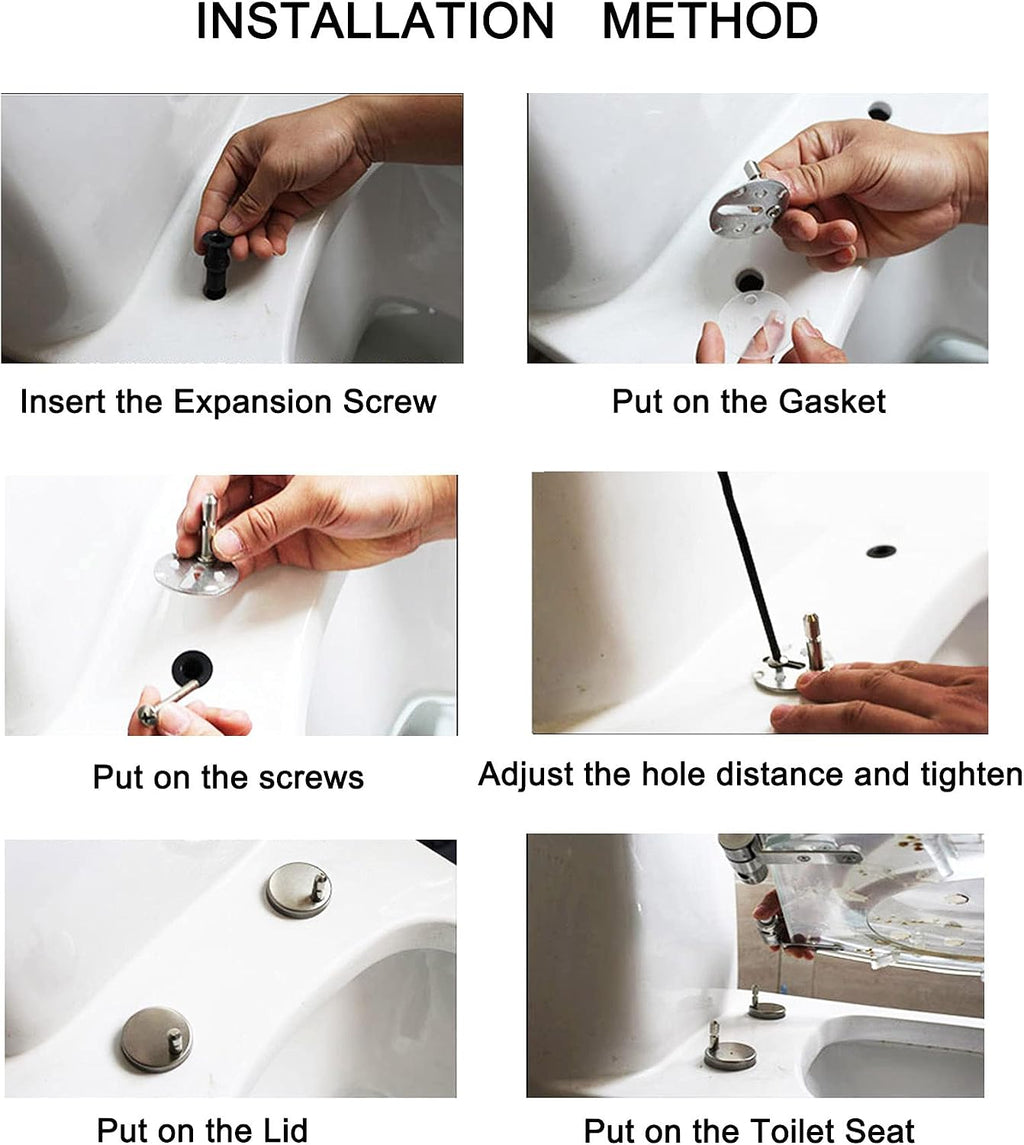 Toilet Seat Glitter Resin Round Toilet Seat Soft Close & Easy Install for Standard Toilets Stylish Bathroom Accessory Black Finish