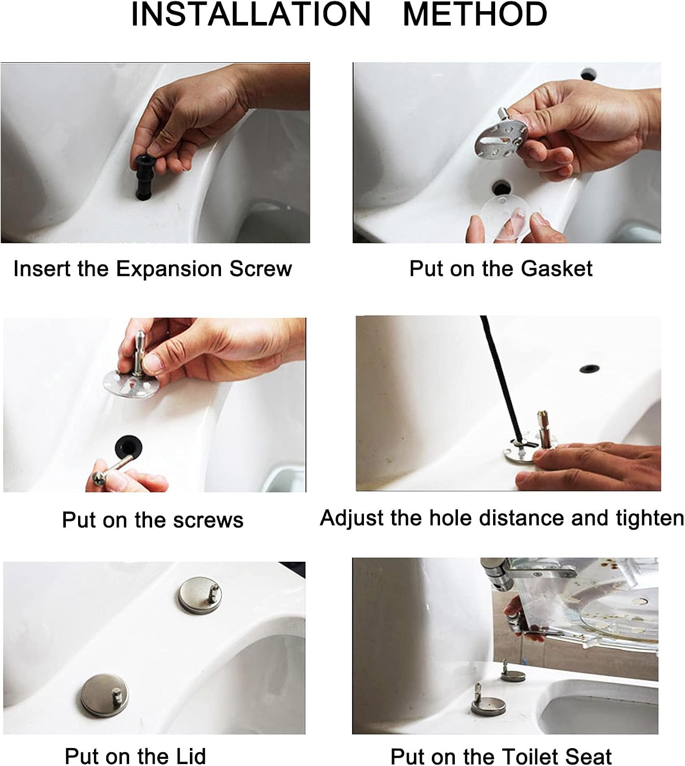 Toilet Seat Glitter Resin Round Toilet Seat Soft Close & Easy Install for Standard Toilets Stylish Bathroom Accessory Black Finish