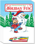 ZOCO – Holiday Fun Custom Coloring and Activity Books (250 Bulk Pack, With Crayons) – Kids Holiday Activities Stocking Stuffers Treat Bags Party Favors – USA Made