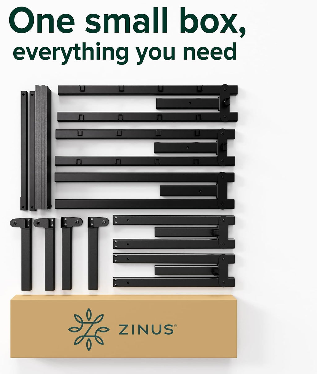 ZINUS Yelena 18 Inch Full Metal Platform Bed Frame, Steel Slat Support, No Box Spring Needed, Eco Friendly WonderBox(TM) Packaging, Easy Assembly, Black