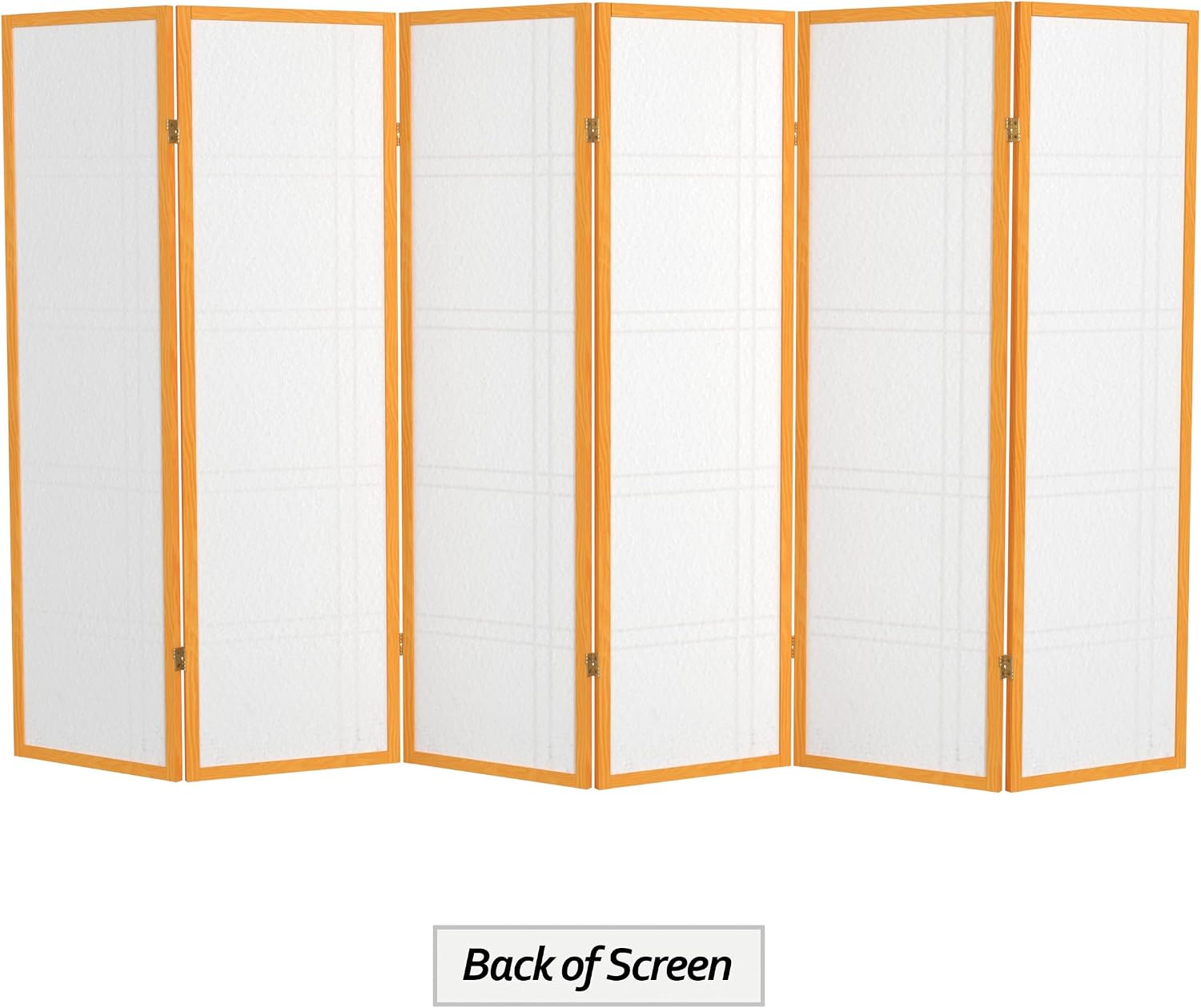 Red Lantern 5 ft. Tall Double Cross Shoji Screen - Honey - 6 Panels