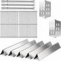 Grill Parts for Weber Genesis 300 Series with Front-Mounted Control, Fits Weber Genesis E310 E320 E330 Series Grill, Grill Grates + Flavorizer Bars+ Heat Deflector + Burner Tube（7528+7620+7622+62752）