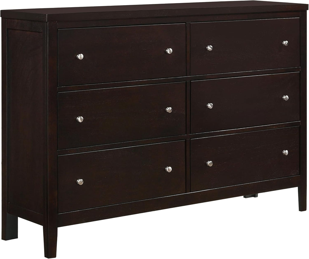 Coaster Home Furnishings Carlton Contemporary 5-Piece Bedroom Set Leatherette Upholstered Full Size Panel Bed Frame 51-inch Headboard Cappuccino 202091F-S5