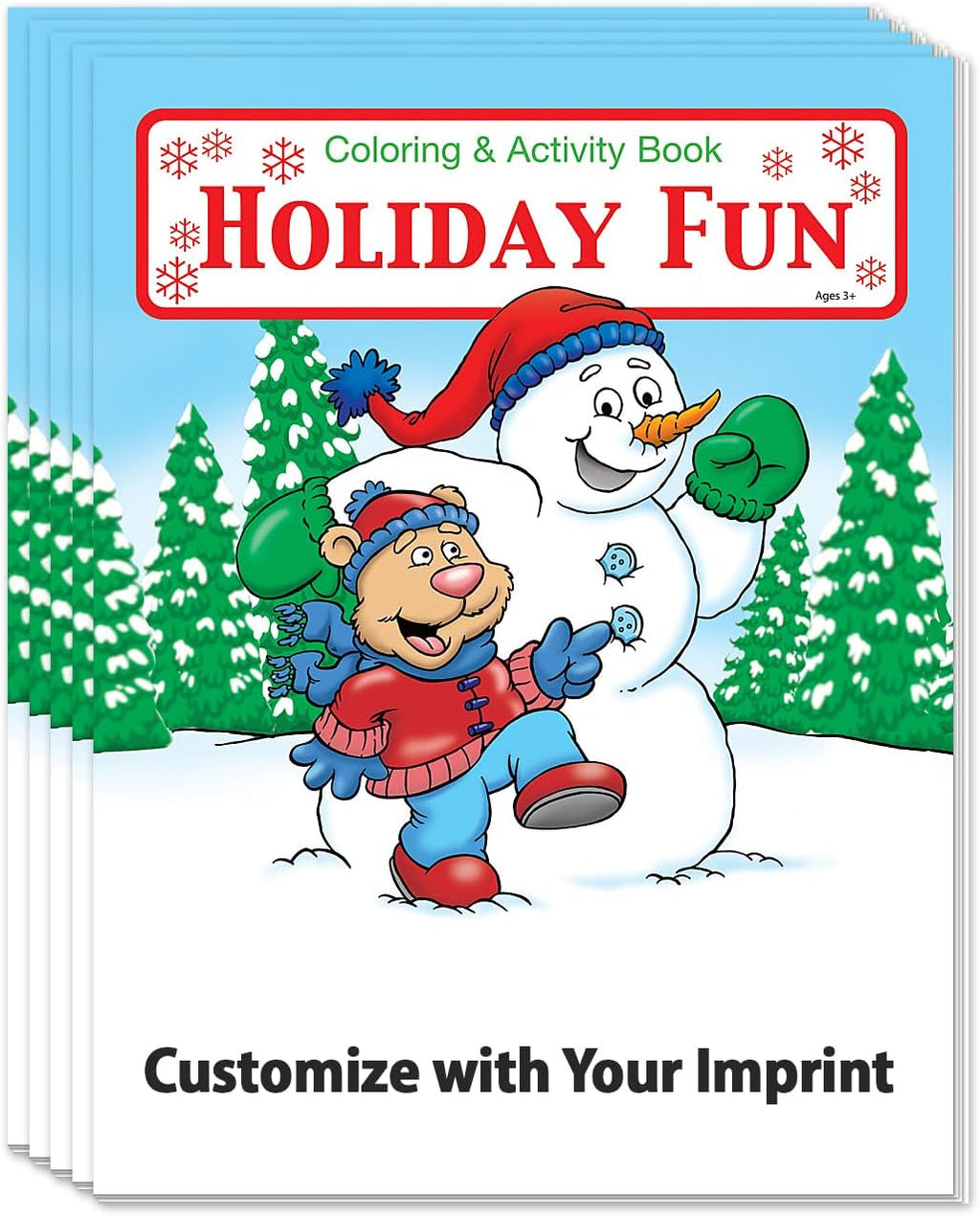 ZOCO – Holiday Fun Custom Coloring and Activity Books (250 Bulk Pack, Without Crayons) – Kids Holiday Activities Stocking Stuffers Treat Bags Party Favors – USA Made