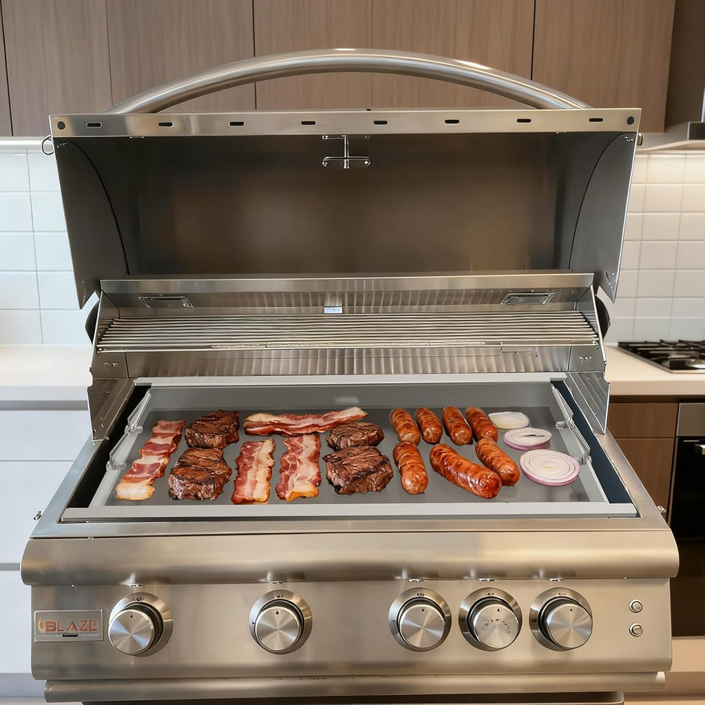 Full Size Griddle Insert for Blaze Grill 4/5 Burner Gas Grill Accessories,Flat Top Griddle Plate Replacement for BLZ-4LTE BLZ-5 Summerset Sizzler 32' & 40', RCS RJC32A, 29''L x 17.9''W Stainless Steel